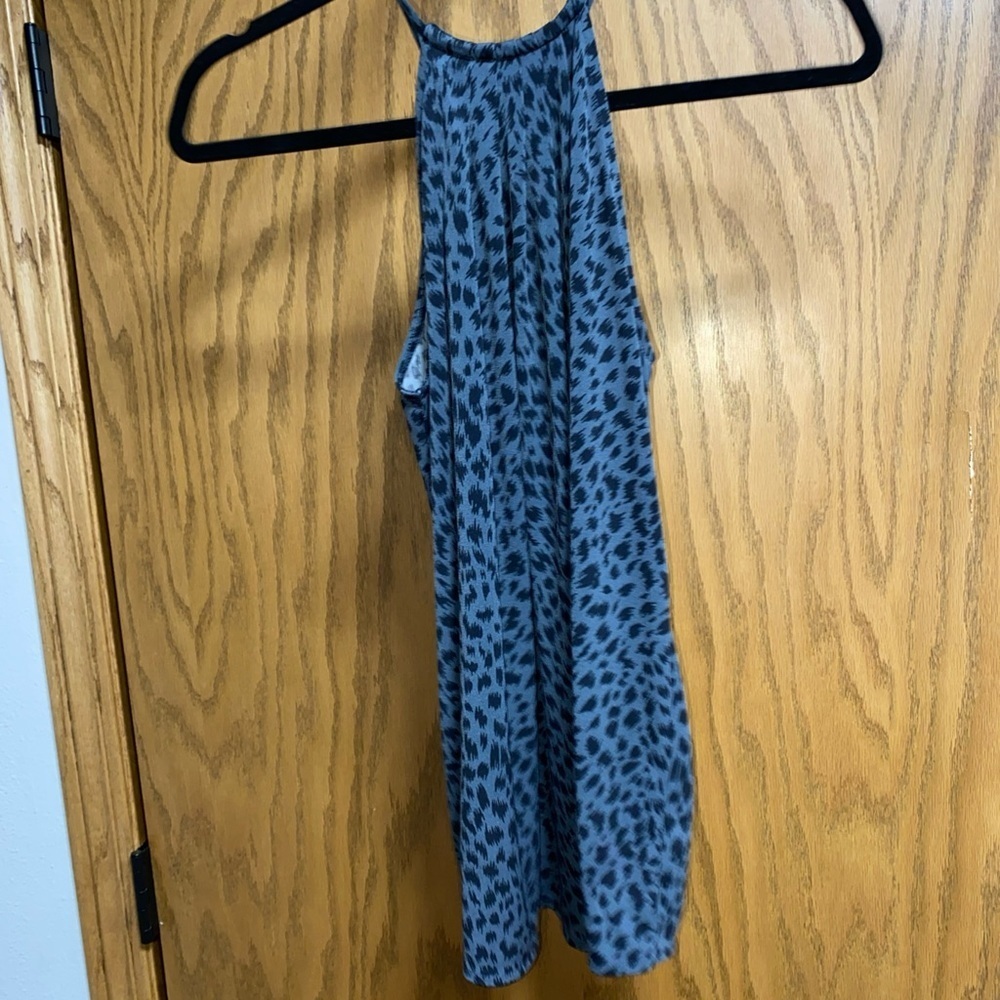 Banana Republic‎ Gray and Black Leopard Print Halter Top - XXS - Picture 3 of 6